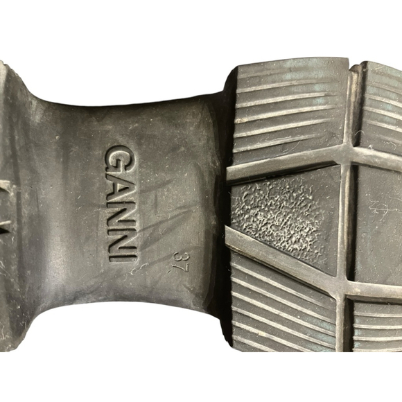 Ganni Black Rubber Grip Chelsea Boots 37 - Picture 4 of 8